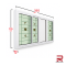 หน้าต่างบานเลื่อนUPVC 4 ช่องมีเหล็กดัด+กระจก 2 ชั้น