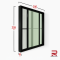 Black Winking Sliding Aluminum Door
