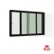 Black Winking Aluminum Sliding Window