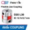 D25L30 (12.7x12.7) coupling flexible Jaw coupling