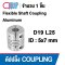 D19L25 Flexible shaft coupling ยอย คัปปลิ้ง ขนาดเพลา 5x7 มม.