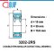 3202-2RS ( 5202-2RS ) DOUBLE ROW ANGULAR CONTACT BALL BEARING