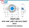 SSUFL002 LDK STAINLESS STEEL SILVER / TWO-BOLT FLANGE BEARING UNITS สำหรับเพลา 15 มม.