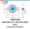 SSUFL004 LDK STAINLESS STEEL SILVER / TWO-BOLT FLANGE BEARING UNITS สำหรับเพลา 20 มม.