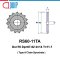 RS60-11TA เฟืองโซ่ Type A sprocket ฟันเฟืองชุบแข็ง เฟืองเบอร์60 เฟืองแผ่นเรียบ11ฟัน