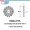 RS60-21TA เฟืองโซ่ Type A sprocket ฟันเฟืองชุบแข็ง เฟืองเบอร์60 เฟืองแผ่นเรียบ21ฟัน