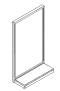 Single Gondola Low-Base Heavy Duty Shelf (1½"x3")