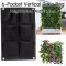 แพ็ค 1! 6-ช่อง ถุงปลูกต้นไม้ Pocket Grow Bag แบบแขวน (แนวตั้ง) สำหรับการปลูกต้นไม้ สูง 60cm กว้าง 41cm ใช้ได้ทั้งภายในและภายนอก 1 pack 6-Pockets Vertical Wall Garden Planter Grow Bag for Flower Vegetable for Indoor/Outdoor Height 60cm Width 41cm