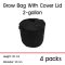 แพ็ค 4! ถุงปลูกต้นไม้แบบผ้า ขนาด 2 แกลลอน สูง 20ซม เส้นผ่าศูนย์กลาง 20ซม พร้อมฝาปิดเก็บความชื้นในดิน Smart Grow Bag 2-Gallon Height 20cm Diameter 20cm Fabric Pot with cover