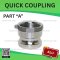ALU QUICK COUPLING PART "A" SIZE : 1/2"BSPT, NPT