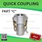 ALU QUICK COUPLING PART "C" SIZE : 1"