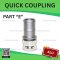 ALU QUICK COUPLING PART "E" SIZE : 2"
