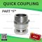 ALU QUICK COUPLING PART "F" SIZE : 1.1/2"BSPT, NPT