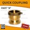 BRASS QUICK COUPLING PART "A" SIZE : 2"BSPT, NPT
