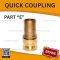 BRASS QUICK COUPLING PART "E" SIZE : 5"