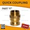 BRASS QUICK COUPLING PART "F" SIZE : 3"BSPT, NPT