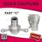 SS316 QUICK COUPLING PART "C" SIZE : 1/2"