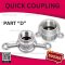 SS316 QUICK COUPLING PART "D" SIZE : 1/2"NPT, BSPT