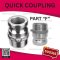 SS316 QUICK COUPLING PART "F" SIZE : 1/2"BSPT, NPT