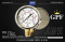 GPF PRESSURE GAUGE เกจวัดแรงดัน 0-100 bar & 0-1400 psi & 0-10000 kpa ขนาดหน้าปัทม์ 2.5" ตัวเรือนสแตนเลส เกลียวทองเหลืองออกล่าง 1/4"NPT