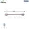 ราวจับกันลื่น แบบตรง ยาว 60 ซม. สแตนเลสหุ้มพลาสติก สีขาว รุ่น BH-010