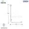 ราวจับกันลื่น ตัว L สแตนเลสหุ้มพลาสติก สีขาว รุ่น BH-016-1