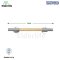 ราวจับกันลื่น แบบตรง ยาว 50 ซม. สแตนเลสผสมไม้บีช รุ่น BHW-008