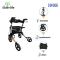 Premium Rollator รถเข็นช่วยพยุงเดิน มีกระเป๋า พับได้ รุ่น HT-005