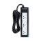 Power strip 3-pin socket 3 sockets 3 meter long cable new design.