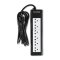 Power strip 3-pin socket 6 sockets 3 meter long cable new design.