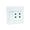 Duplex Euro-American Socket with 1 Gang Switch set