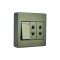 Duplex Euro-American Socket with 1 Gang Switch set