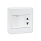 Single Euro-American Socket with 1 Gang Switch Set