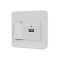 USB Socket Module + 1 Gang 1 Way Switch Set