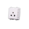 Single 3 Pin Euro-American Socket