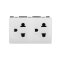 Duplex 3 Pin Euro-American Socket 3 Modules