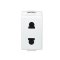 2 Pin Euro-American Socket (White Color) Deco Series