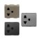 3 Pin Euro-American Socket with Safety Shutter Quattro Series