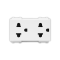 Duplex 3 Pin Euro-American Socket