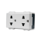 Duplex 3 Pin Euro-American Socket