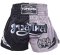TOPKING THAI BOXING SHORTS BLACK SILVER 250