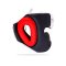 TOPKING HEAD GUARD RED BLACK WHITE “EXTRA COVERAGE” TRAINING LACE-UP & VELCRO CLOSURE