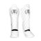 TOPKING SHIN GUARDS WHITE SILVER CHAIN
