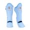 TOPKING SHIN GUARD LIGHT BLUE BLACK “ PRO ” GENUINE LEATHER