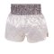 TOPKING THAI BOXING SHORTS WHITE SILVER 212
