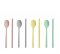 Easysilly Square Silicone Spoon Set [ Mix, 4 spoons + 4 chopsticks, 1 set]