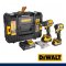 DCK2050P1E1T-B1 ชุดคอมโบสว่านกระแทกไร้สาย + ไขควงกระแทกไร้สาย 20V MAX. พร้อมแบตเตอรี่ POWERSTACK 1.7AH + แบตเตอรี่ 5.0AH+แท่นชาร์จเร็ว + กล่อง TSTAK "DEWALT" ดีวอลท์