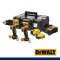 DCK2050P1E1T-B1 ชุดคอมโบสว่านกระแทกไร้สาย + ไขควงกระแทกไร้สาย 20V MAX. พร้อมแบตเตอรี่ POWERSTACK 1.7AH + แบตเตอรี่ 5.0AH+แท่นชาร์จเร็ว + กล่อง TSTAK "DEWALT" ดีวอลท์