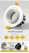 CYCLONE LED RECESSED DOWNLIGHT  Dimmable  Adjustable 15º -60º