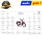 ชุดสี Super Cub เบาะตอนเดียวเท่านั้น R340 แดง ปี2025 รุ่นจานดิสเบรคหน้า แท้ศูนย์ Honda